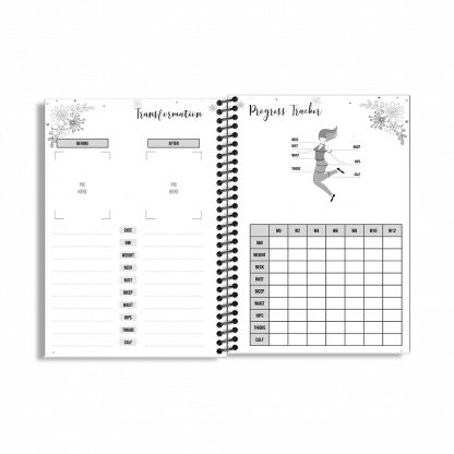 90-Day Fitness Planner and Journal  (Blue Vintage) - Image 3