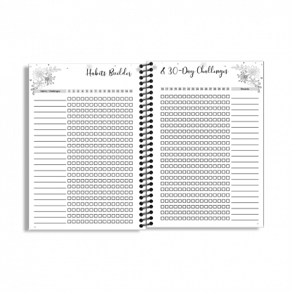 90-Day Fitness Planner and Journal  (Blue Vintage) - Image 7