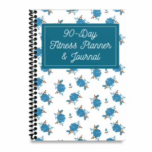 90-Day Fitness Planner and Journal  (Blue Vintage)