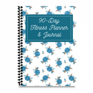 90-Day Fitness Planner and Journal  (Blue Vintage)