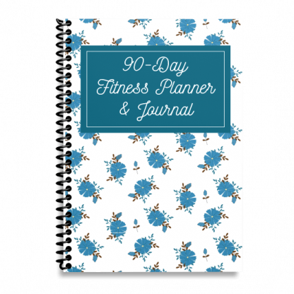 90-Day Fitness Planner and Journal  (Blue Vintage)