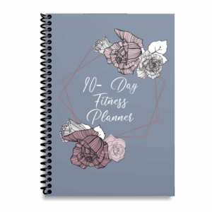 90-Day Fitness Planner and Journal  (Roses)