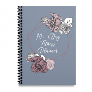 90-Day Fitness Planner and Journal  (Roses)