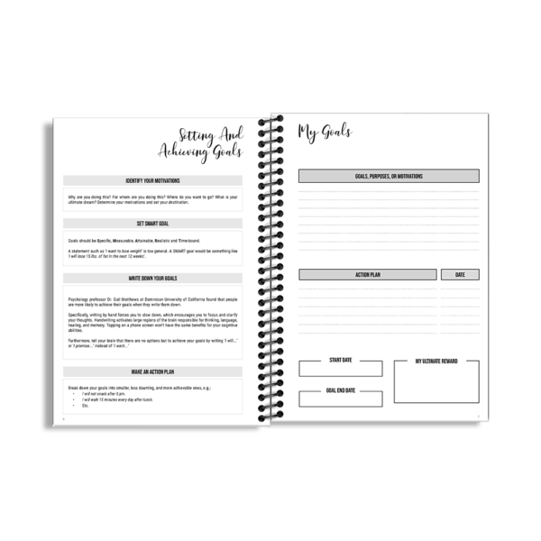 90-Day Fitness Planner and Journal  (Pink) - Image 2