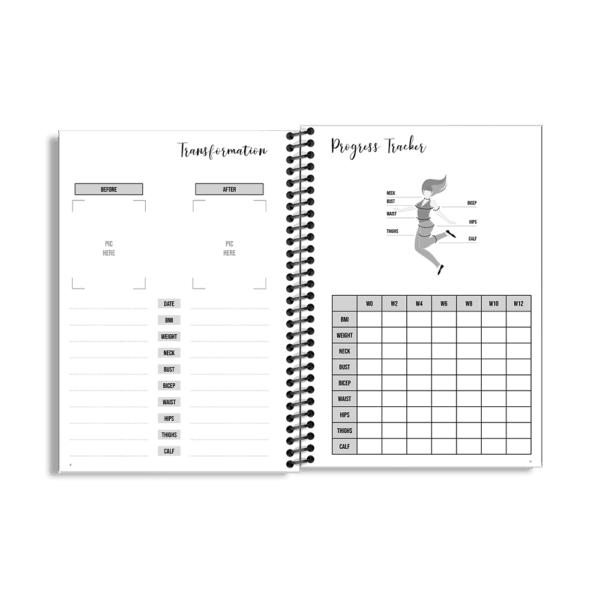 90-Day Fitness Planner and Journal  (Pink) - Image 3