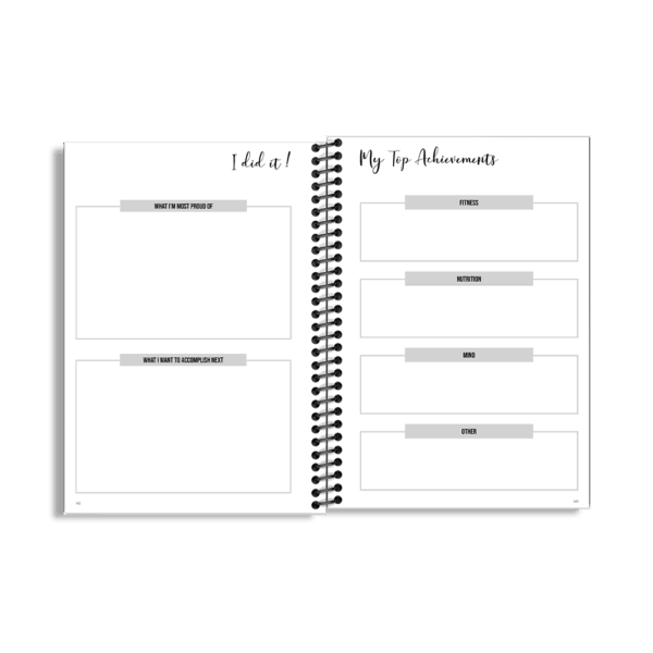 90-Day Fitness Planner and Journal  (Pink) - Image 8