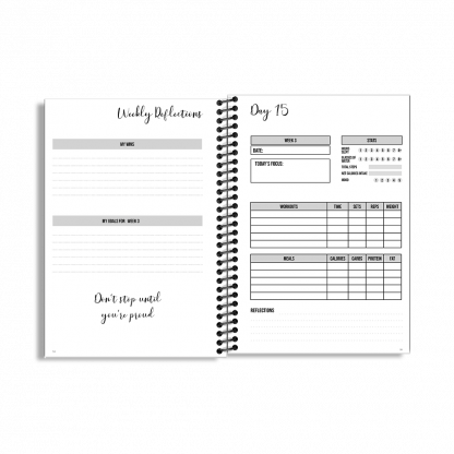 90-Day Fitness Planner and Journal  (Pink) - Image 7