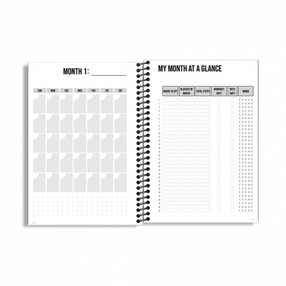90-Day Fitness Planner and Journal  (Navy) - Image 5
