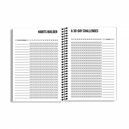 90-Day Fitness Planner and Journal  (Navy) - Image 6