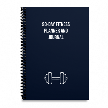 90-Day Fitness Planner and Journal  (Navy)
