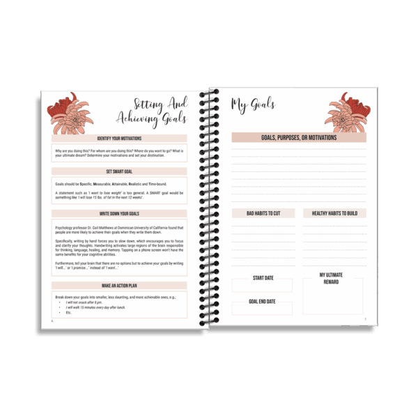 12-Week Fitness Planner and Journal  (Chrysanthemum) - Image 2