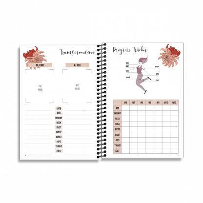 12-Week Fitness Planner and Journal  (Chrysanthemum) - Image 3