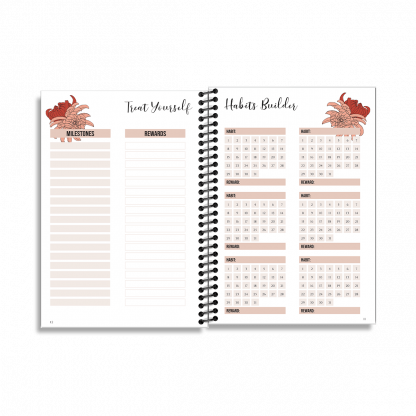 12-Week Fitness Planner and Journal  (Chrysanthemum) - Image 4