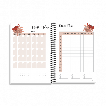 12-Week Fitness Planner and Journal  (Chrysanthemum) - Image 5