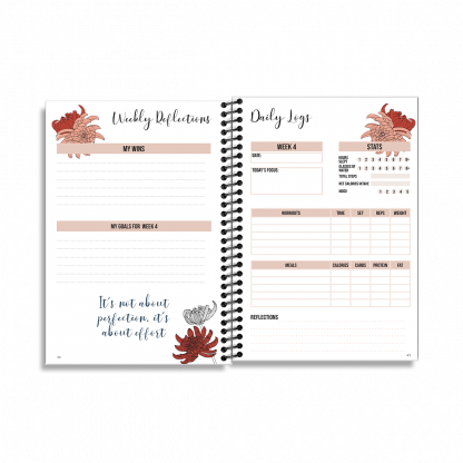 12-Week Fitness Planner and Journal  (Chrysanthemum) - Image 6
