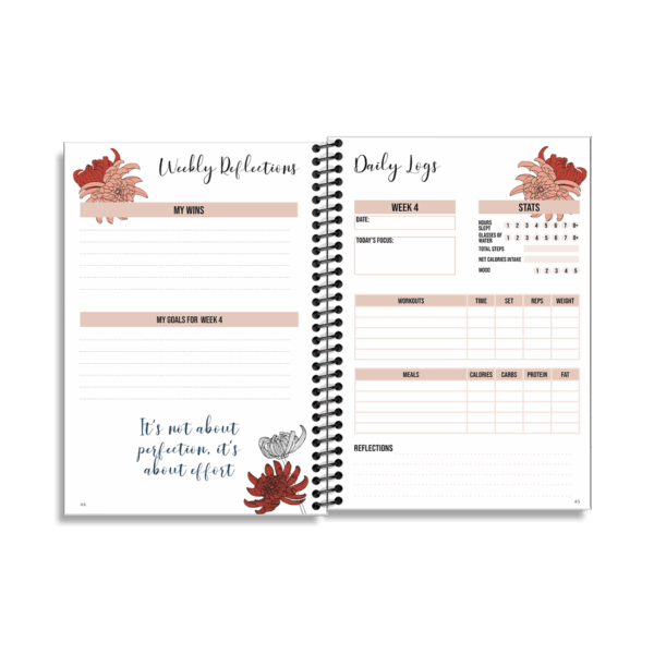 12-Week Fitness Planner and Journal  (Chrysanthemum) - Image 6