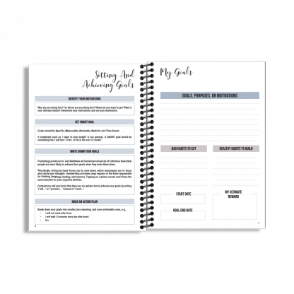 12-Week Fitness Planner and Journal  (Blue) - Image 2