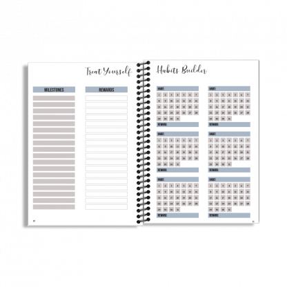 12-Week Fitness Planner and Journal  (Blue) - Image 4