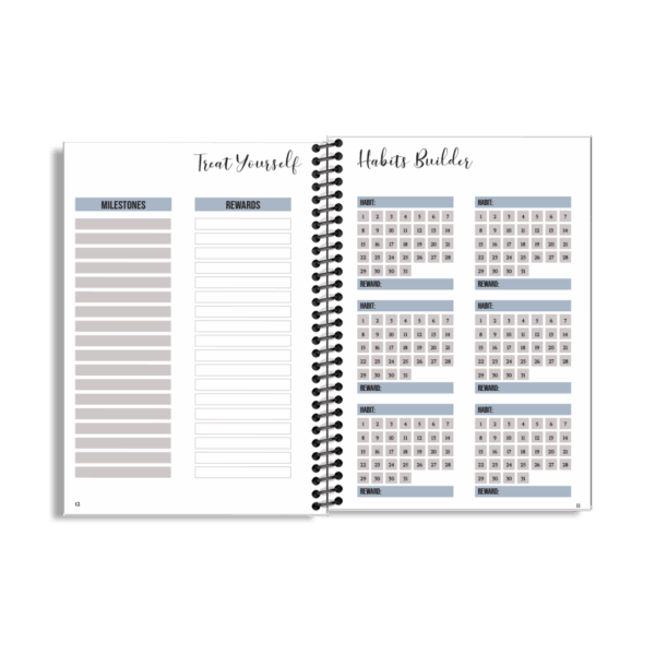 12-Week Fitness Planner and Journal  (Blue) - Image 4