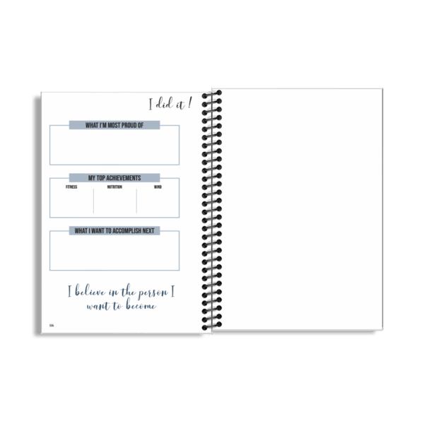 12-Week Fitness Planner and Journal  (Blue) - Image 7