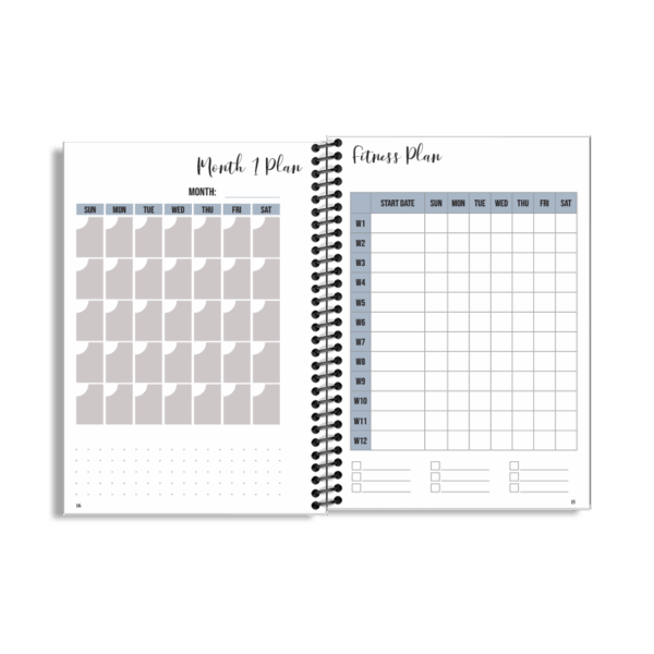 12-Week Fitness Planner and Journal  (Blue) - Image 5