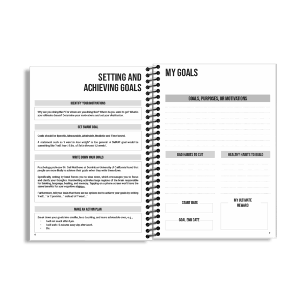 12-Week Fitness Planner and Journal  (Black) - Image 2