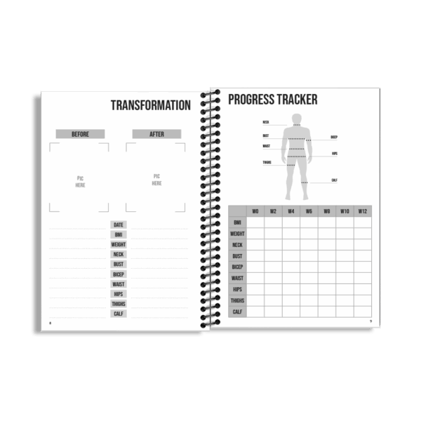 12-Week Fitness Planner and Journal  (Black) - Image 3