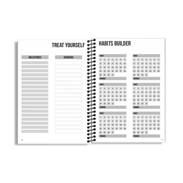 12-Week Fitness Planner and Journal  (Black) - Image 4