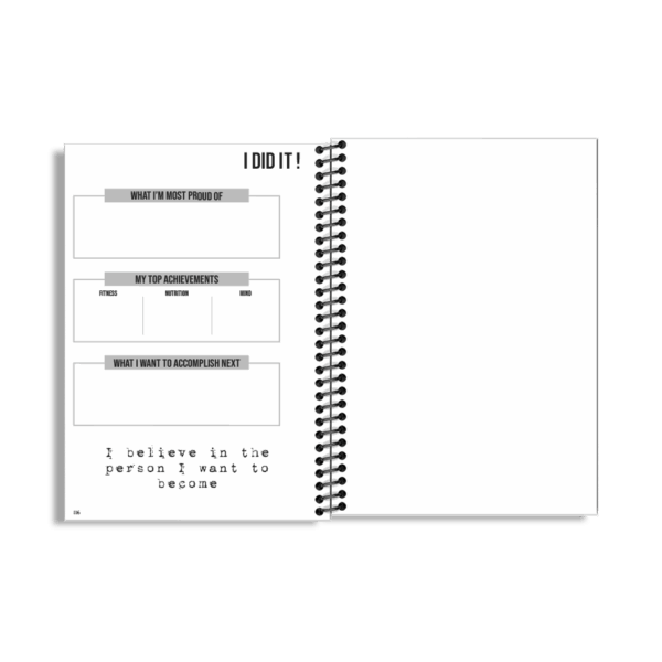 12-Week Fitness Planner and Journal  (Black) - Image 7