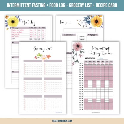 Printable Fitness Planner - Floral Design - Image 9