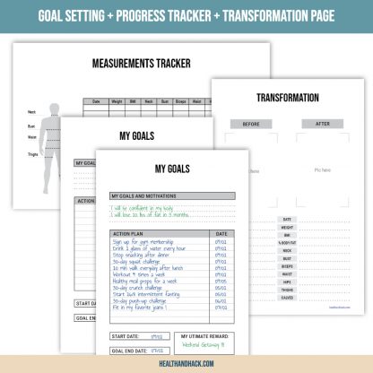 Printable Fitness Planner - Minimalist Design - Image 3