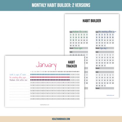 Printable Fitness Planner - Minimalist Design - Image 9