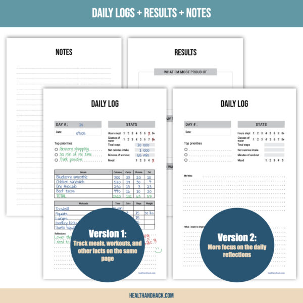 Printable Fitness Planner - Minimalist Design - Image 8