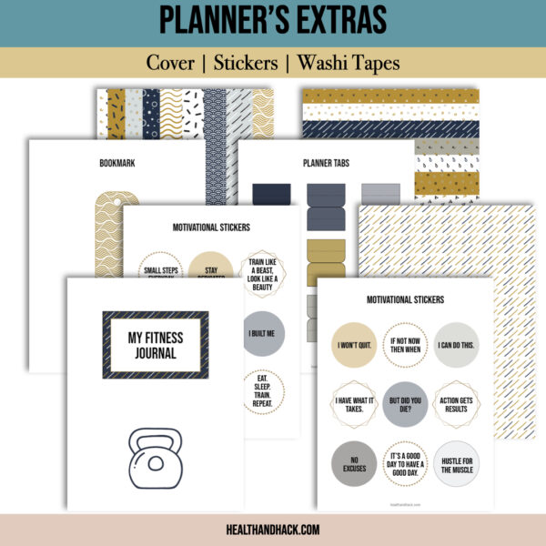 Printable Fitness Planner - Minimalist Design - Image 10