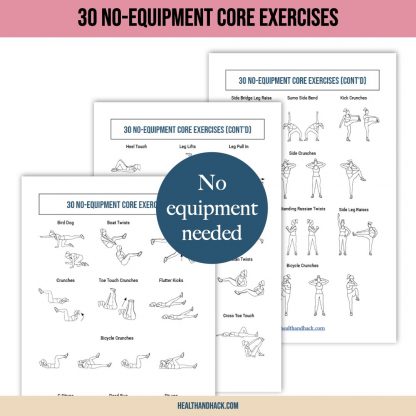 Printable Bodyweight Workout Reference - Image 3