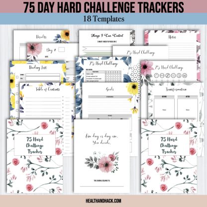 Printable Fitness Planner and Exercise Guide Bundle - Floral - Image 5