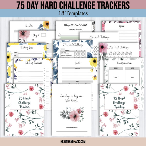 Printable Fitness Planner and Exercise Guide Bundle - Floral - Image 5