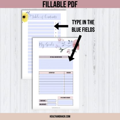 Printable Fitness Planner and Exercise Guide Bundle - Floral - Image 8