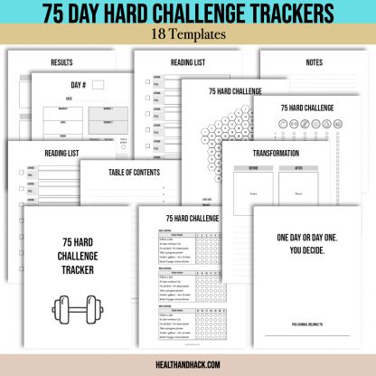 Printable Fitness Planner and Exercise Guide Bundle - Minimalist - Image 5