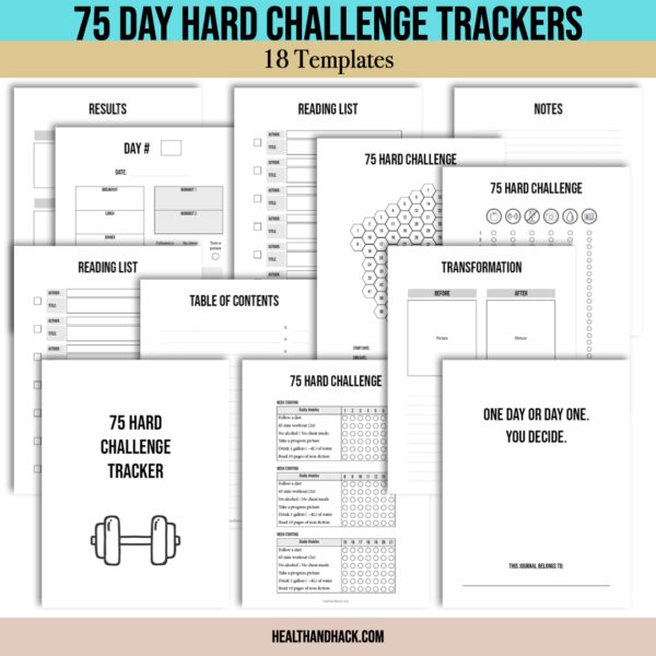 Printable Fitness Planner and Exercise Guide Bundle - Minimalist - Image 5