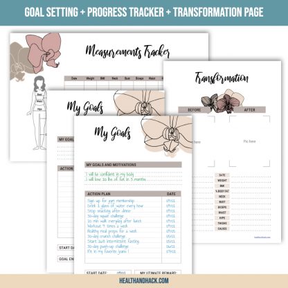 Printable Fitness Planner - Orchid Design - Image 4