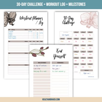 Printable Fitness Planner - Orchid Design - Image 8