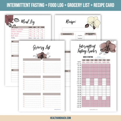 Printable Fitness Planner - Orchid Design - Image 6