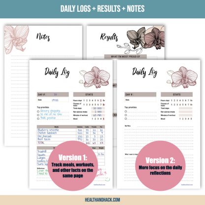 Printable Fitness Planner - Orchid Design - Image 5