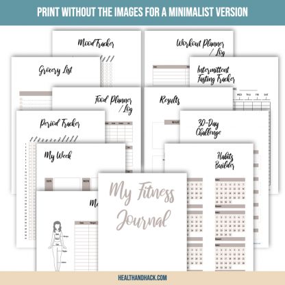 Printable Fitness Planner - Orchid Design - Image 3