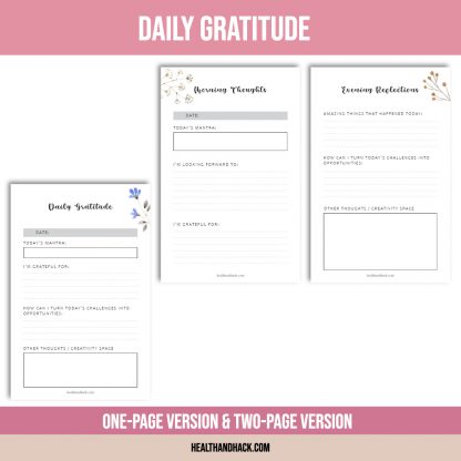 Printable Gratitude Journal - Floral - Image 4