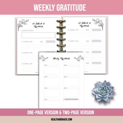 Printable Gratitude Journal - B&W Floral - Image 5