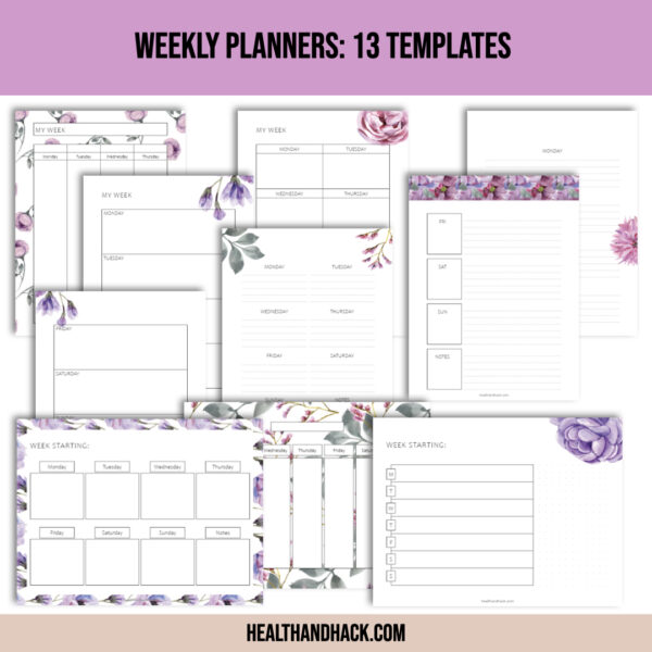 Printable Calendars & Blank Templates - Floral - Image 7