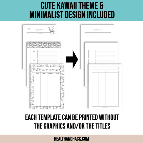 Printable Calendars & Blank Templates - Kawaii - Image 4