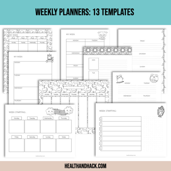 Printable Calendars & Blank Templates - Kawaii - Image 7